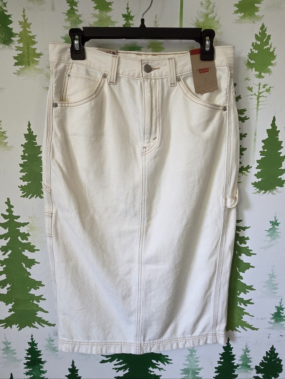 Levi's Women's White Denim Skirt